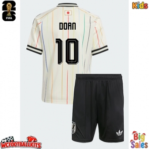 Japan Ritsu Doan #10 Replica Away Stadium Kit for Kids World Cup 2026 Short Sleeve (+ pants)